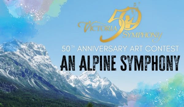 Poster for Victoria Symphony's 50th Anniversary Art Contest.